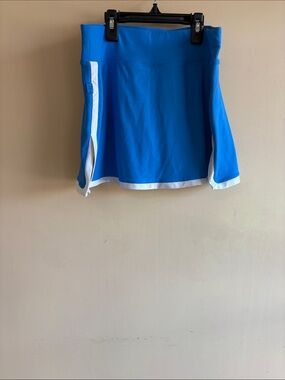 Royal Blue Athletic Mini Skirt with White Trim